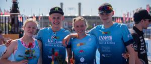 Die Erfolgsgaranten des Team Berlin: Lara Ungewickell (li.), Ben Bettin (2. v. l.), Céline Kaiser und Janne Büttel. 