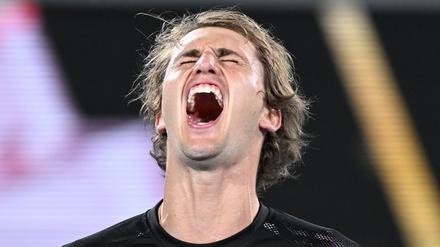 Alexander Zverev bejubelt einen Erstrundensieg gegen einen Qualifikanten.