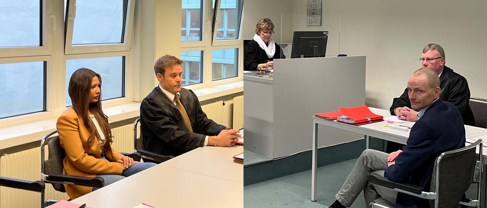 Aufeinandertreffen vor Gericht: die Musikjournalistin Steph Karl und der AfD-Politiker Kai Borrmann. 