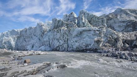 Die Kalbungsfront des Russell-Gletschers, Kangerlussuaq in Grönland.