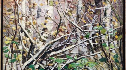 „Verschneiter Birkenwald an einem Bachlauf“ heißt das Gemälde von 1891/1893, das jetzt dem Potsdam Museum gehört.