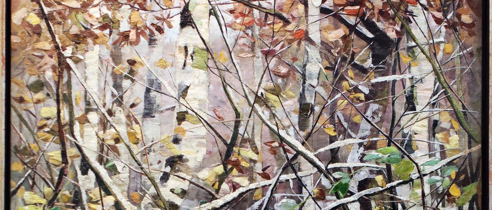 „Verschneiter Birkenwald an einem Bachlauf“ heißt das Gemälde von 1891/1893, das jetzt dem Potsdam Museum gehört.