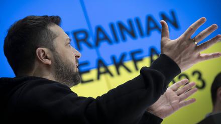 Der ukrainischer Präsident Selenskyj am 19. Januar 2023 in Kiew.