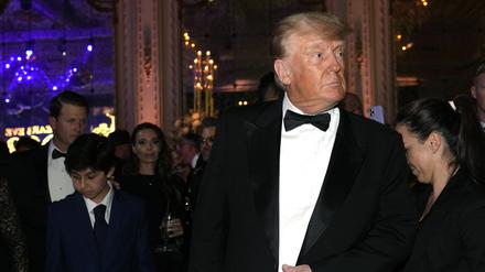 Donald Trump bei einer Silvesterparty in Mar-a-Lago in Palm Beach, Florida.