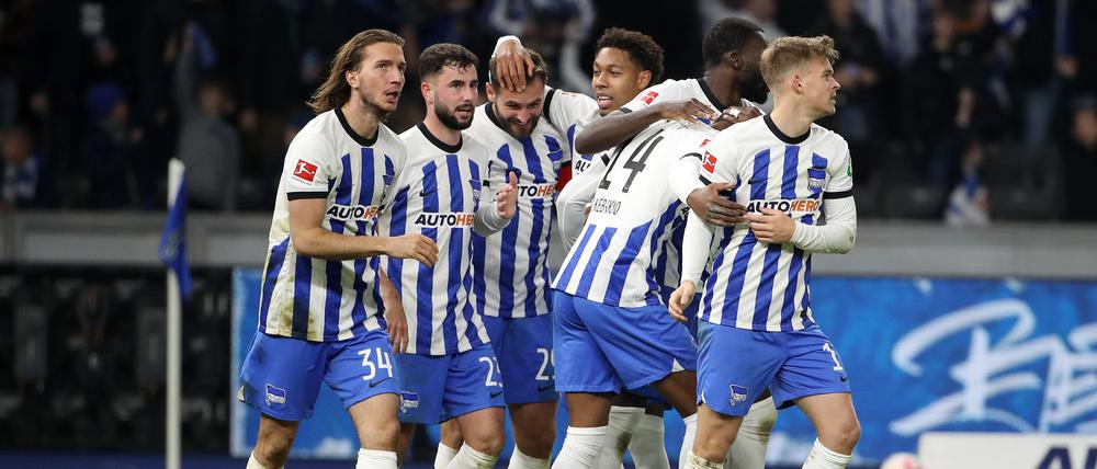 Gemeinsam für den Klassenerhalt. Hertha BSC steht vor einer anspruchsvollen Englischen Woche.
