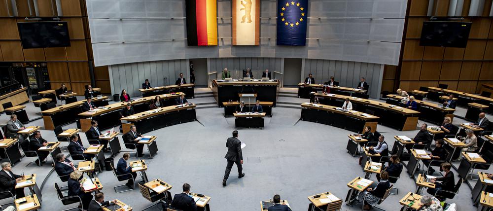 Eine Sitzung im Berliner Abgeordnetenhaus. 