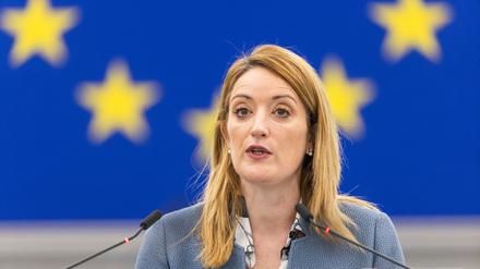 Die EU-Parlamentspräsidentin Roberta Metsola.
