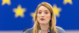 Die EU-Parlamentspräsidentin Roberta Metsola.