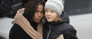 Greta Thunberg und eine weitere Klimaaktivistin am Rande des 53. Weltwirtschaftsforums in Davos.