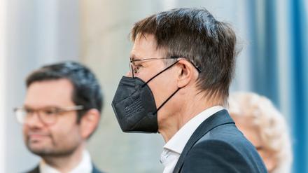 Karl Lauterbach beim Neujahrsempfang für Repräsentanten des öffentlichen Lebens sowie engagierte Bürgerinnen und Bürger im Schloss Bellevue.