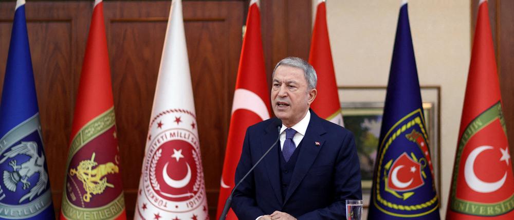 Der türkische Verteidigungsminister Hulusi Akar.