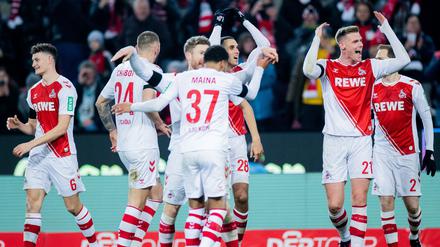 Wieder einer drin. Die Kölner durften gegen Bremen gleich sieben Mal jubeln.