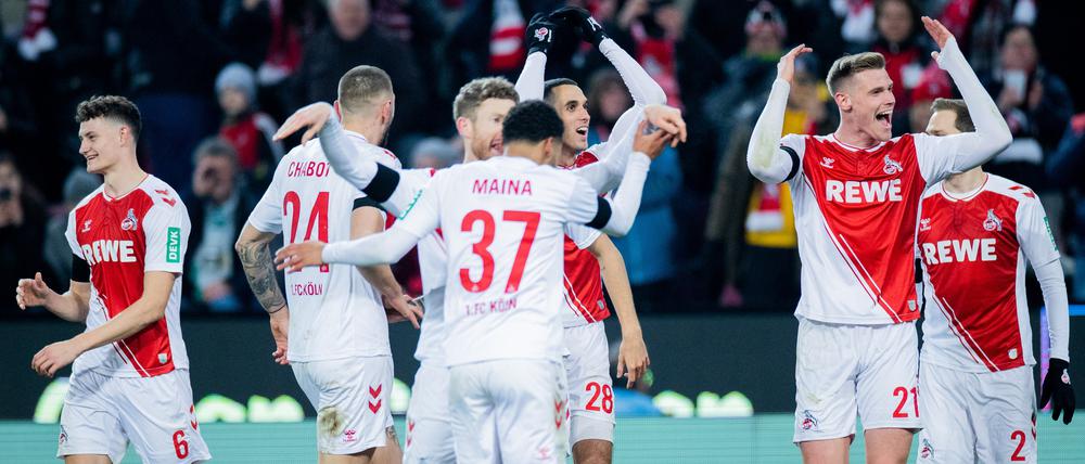Wieder einer drin. Die Kölner durften gegen Bremen gleich sieben Mal jubeln.