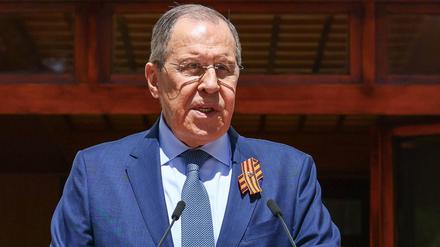 Russlands Außenminister Sergej Lawrow bei einem Besuch in Algerien im Sommer 2022.