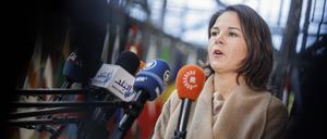 Die Bundesaußenministerin Annalena Baerbock (Grüne) in Brüssel