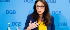 Die Vorsitzende des Deutschen Gewerkschaftsbundes (DGB) und ehemalige SPD-Generalsekretärin: Yasmin Fahimi.