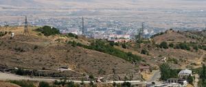 Blick auf Stepanakert, die größte Stadt der Regio Bergkarabach.