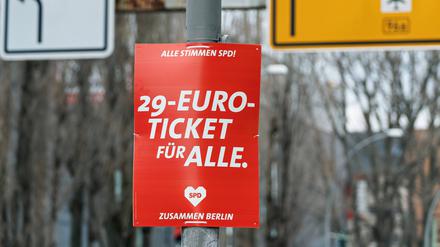 Die SPD hatte mit der Fortsetzung des 29-Euro-Tickets Wahlkampf gemacht. 