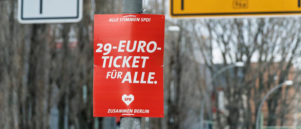 Die SPD hatte mit der Fortsetzung des 29-Euro-Tickets Wahlkampf gemacht.