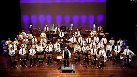 Das Landespolizeiorchester bei einem Konzert im Nikolaisaal Potsdam.