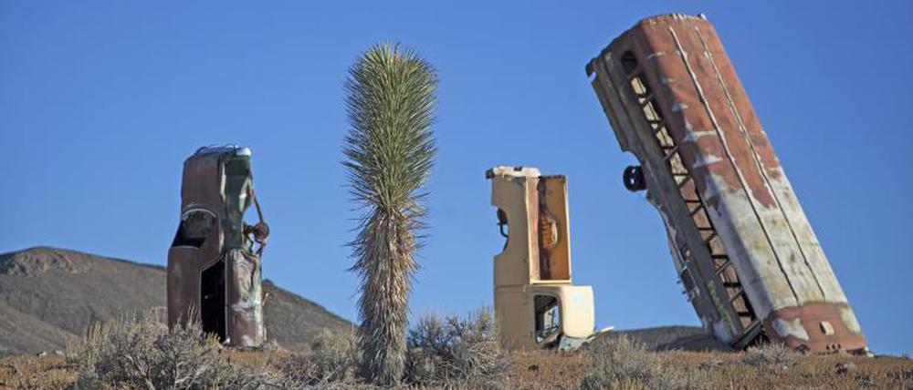 Der International Car Forest in der Wüste von Nevada.