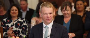 Chris Hipkins bei seiner Vereidigung in Wellington.