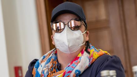 Andrea Tandler bei der Sitzung des Masken-Untersuchungsausschusses im Bayerischen Landtag im Juli 2022