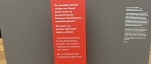 Das Monet-Gemälde „Getreideschober“ ist bis Ende Februar in der Werkstatt.
