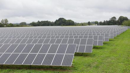 Potsdam gewinnt Energie aus Sonne: Solarflächen nähe Marquardt an der A10.