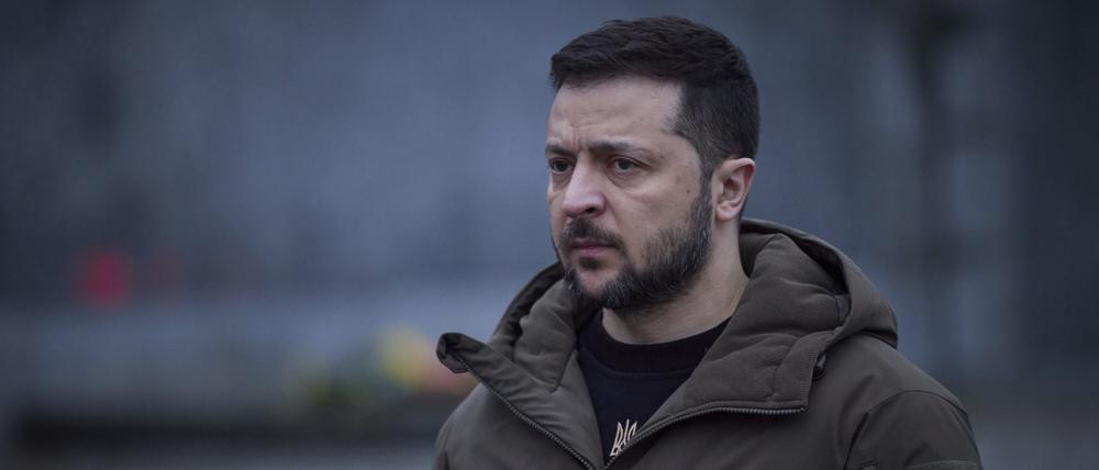 Wolodymyr Selenskyj sprach in seiner täglichen Videobotschaft die Kämpfe in Donezk an.