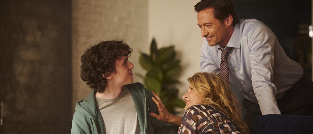 Trügerischer Einklang: Nicholas (Zen McGrath) mit seinen Eltern Kate (Laura Dern) und Peter (Hugh Jackman).