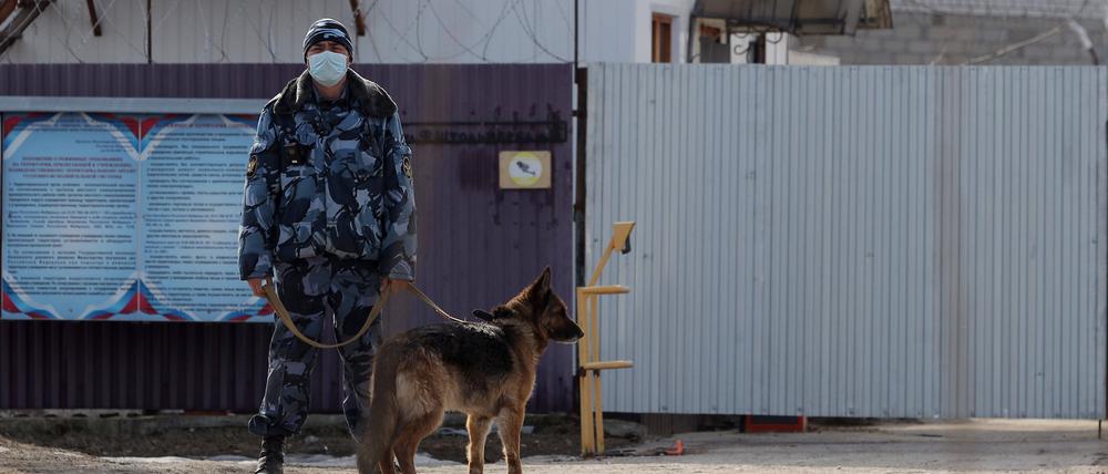 Oblast Wladimir am 6. April 2021: Ein Gefängnis in der Stadt Pokrow, wo Alexej Nawalny inhaftiert war.