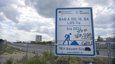 Besonders umstritten: Der Ausbau der Stadtautobahn A100 in Berlin. 