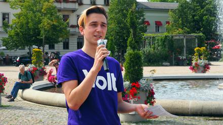 Benjamin Körner tritt für die Volt-Partei in Potsdam an.