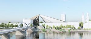 Frankfurt (Oder) bewirbt sich als Standort für das Zukunftszentrum für Deutsche Einheit und Europäische Transformation. So könnte das Zentrum einst aussehen. 
