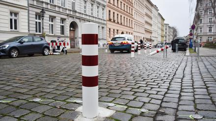 Ein Poller in Berlin.