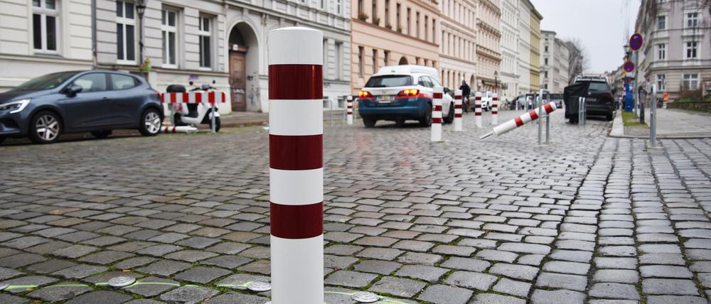 Ein Poller in Berlin.