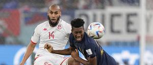 Aissa Laidouni (links) spielte mit Tunesien bei der WM.  