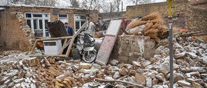 Ein Bild zeigt die Schäden nach einem Erdbeben in der Stadt Khoy im Iran am 29. Januar 2023.