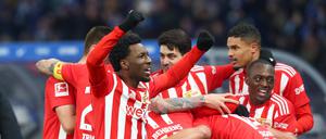 Jubel in Rot und Weiß. Union gewann das fünfte Derby in Folge.
