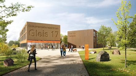 So stellt sich die Moses Mendelssohn Stiftung ihren Else-Ury-Campus am Bahnhof Grunewald vor.