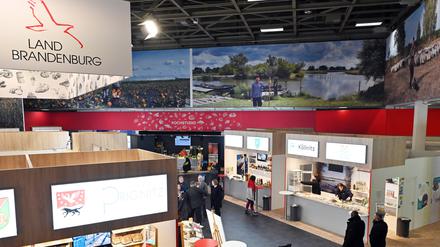 Große Fotos bestimmen das neue Konzept der Brandenburg-Halle auf der Grünen Woche. 