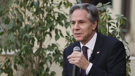 Antony Blinken, Außenminister der USA, auf seiner Nahost-Reise, hier in Ägypten. 