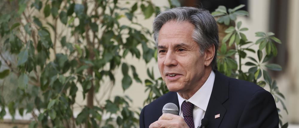 Antony Blinken, Außenminister der USA, auf seiner Nahost-Reise, hier in Ägypten.