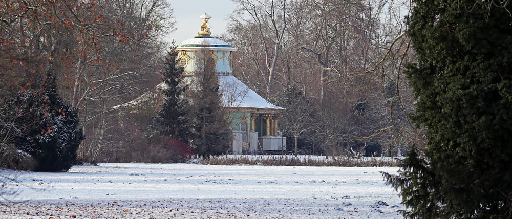 Das chinesische Teehaus im Park Sanssouci. Den drohenden Eintritt für den Park diskutiert die Stadt weiter rege. 