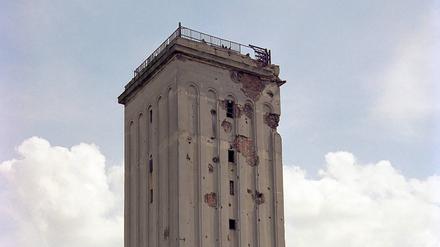 Der Wasserturm in Heinersdorf.