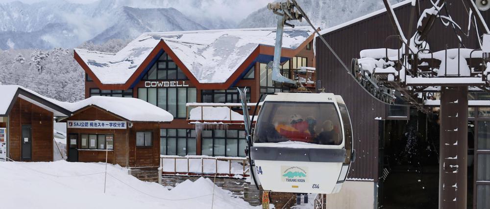 Das Skiressort in der Präfektur Nagano, Japan