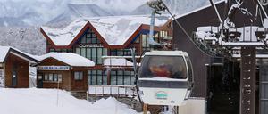 Das Skiressort in der Präfektur Nagano, Japan