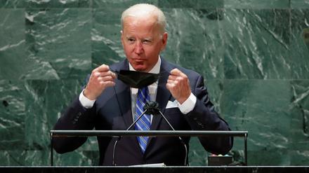 US-Präsident Biden bei einer UN-Sitzung im September 2021.