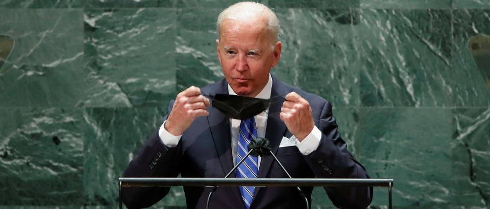 US-Präsident Biden bei einer UN-Sitzung im September 2021.